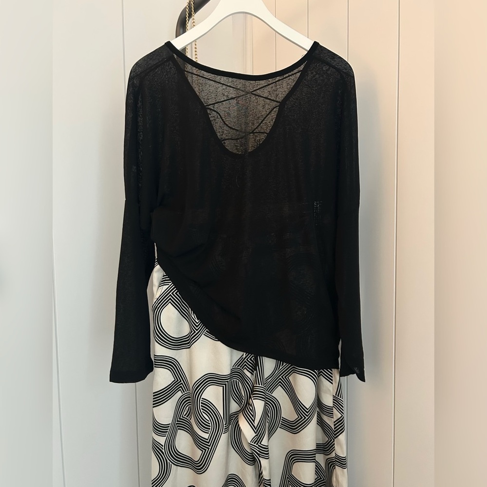 Black Sheer Top